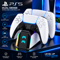 RGB Fast Charging Dock for PS5 Controllers — 9 Light Modes