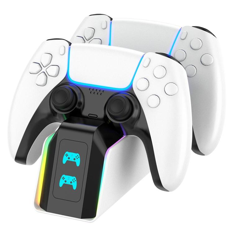 RGB Fast Charging Dock for PS5 Controllers — 9 Light Modes