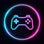 Logo Why — manette néon